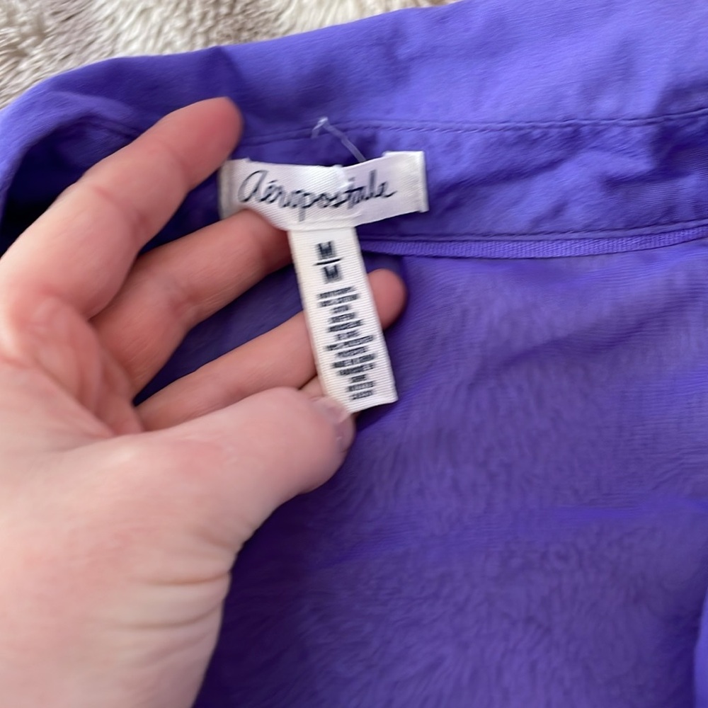 Purple Button Up - Picture 2 of 2